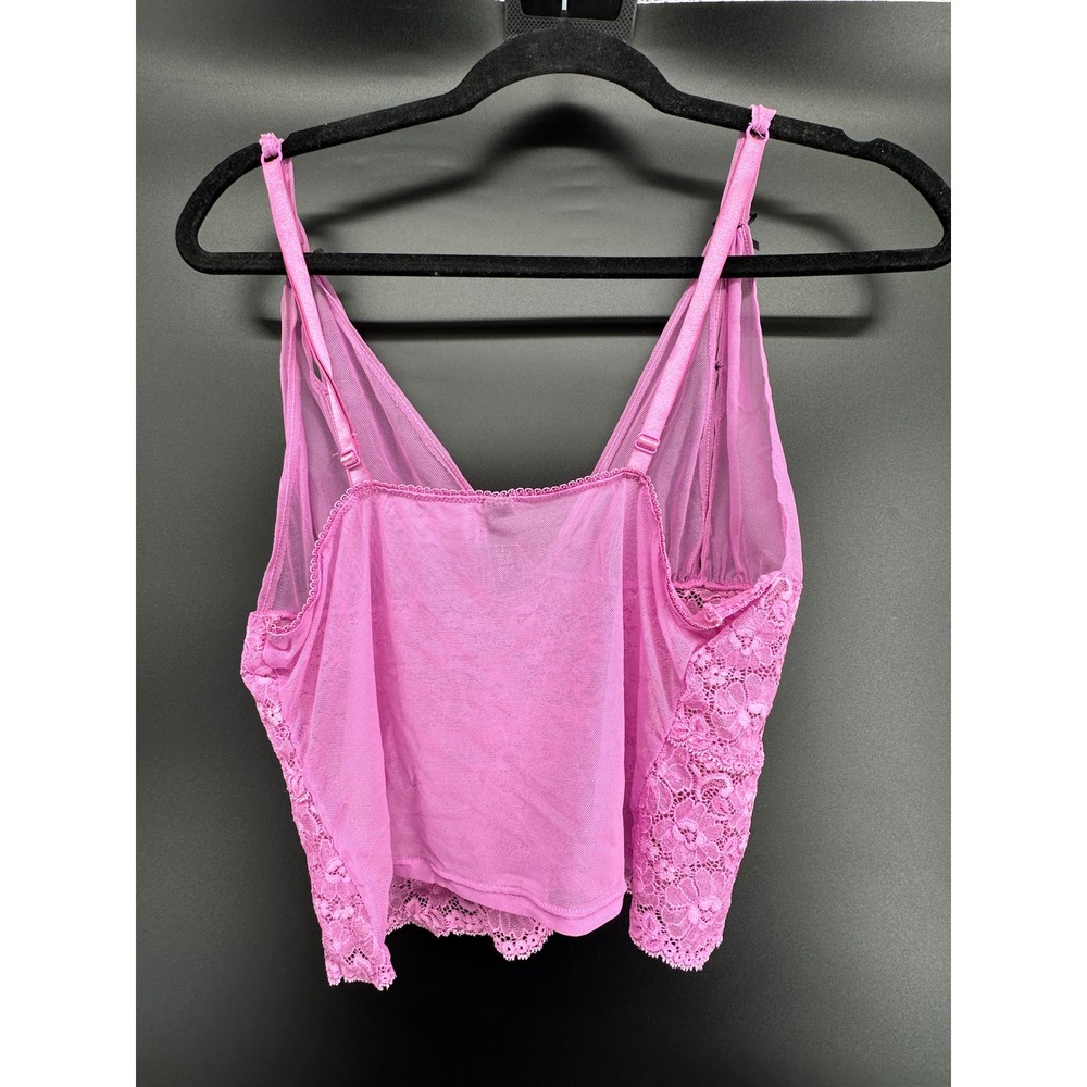 Victorias Secret Sexy Little Things Lace Mesh Bow Camisole Top Purple Large - Picture 3 of 6